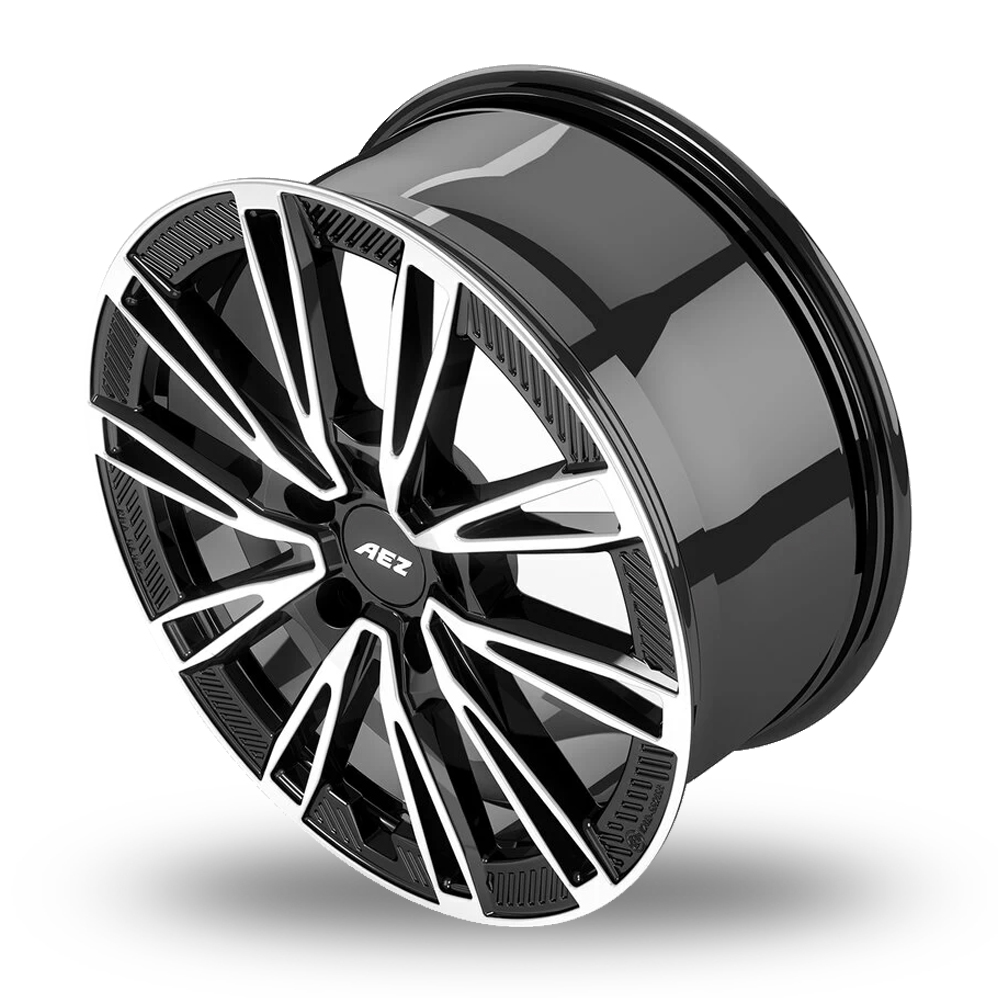21" AEZ Alaska Black Polished Alloy Wheels
