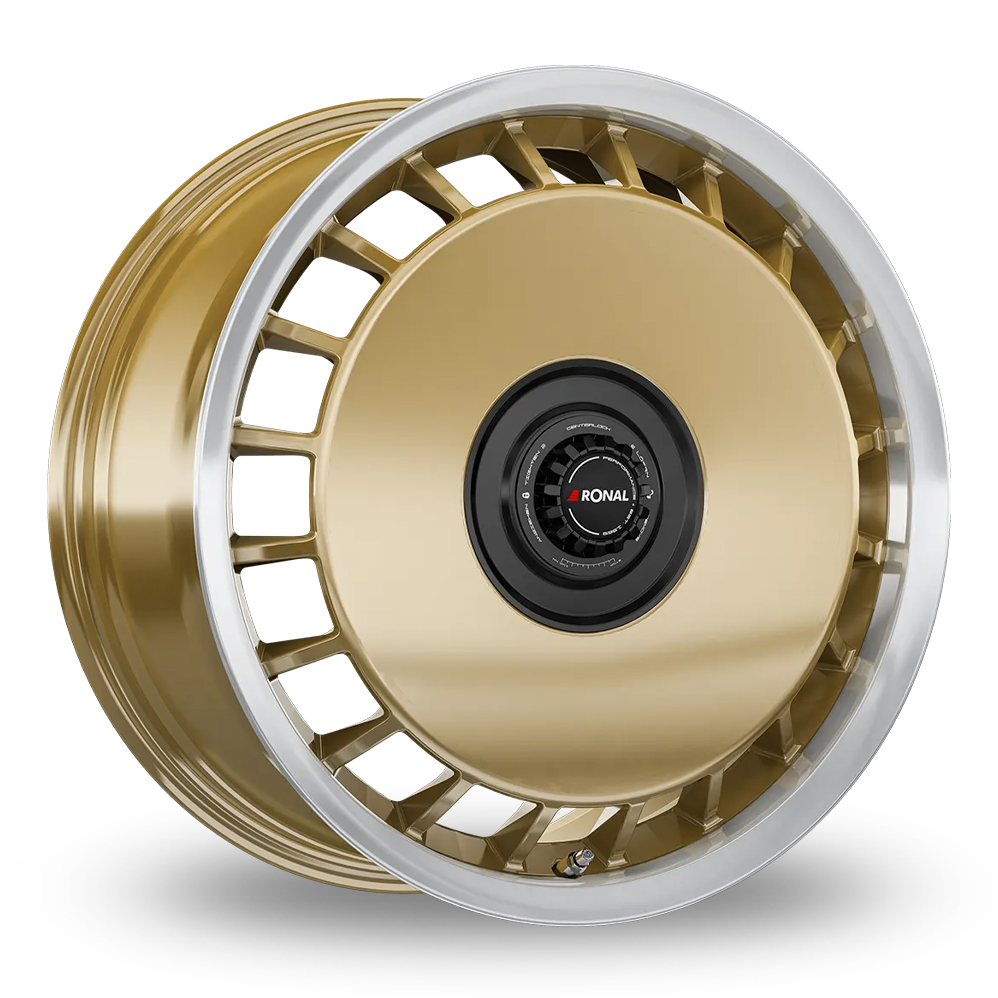 Ronal R50 REV-B Racing Gold Polished Rim Alloy Wheels