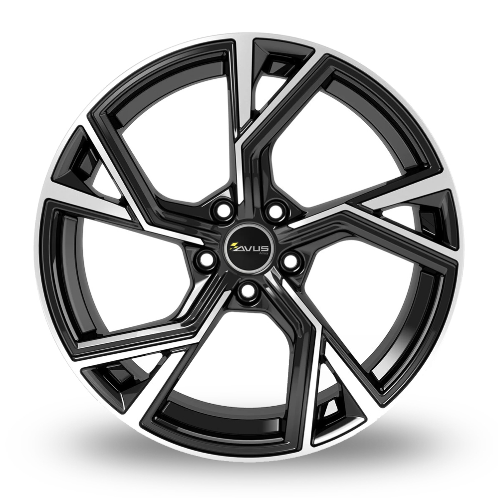 19" Avus Racing AF20 Black Polished Alloy Wheels