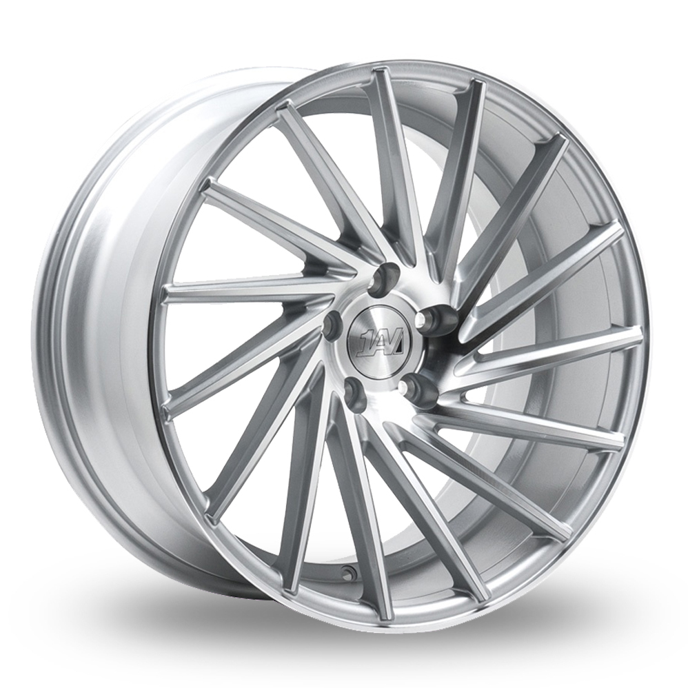 19" 1AV ZX1 Gloss Silver Polished Alloy Wheels