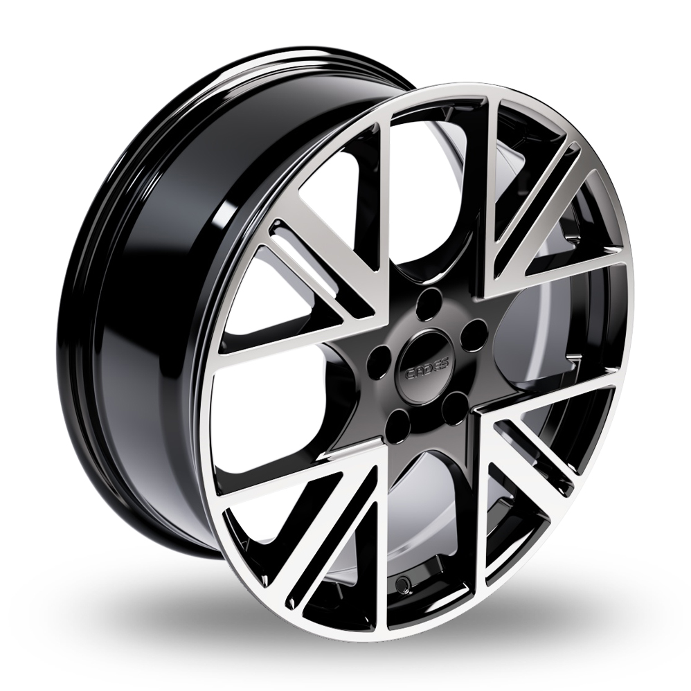 18" Cades Patriot Black Polished Alloy Wheels