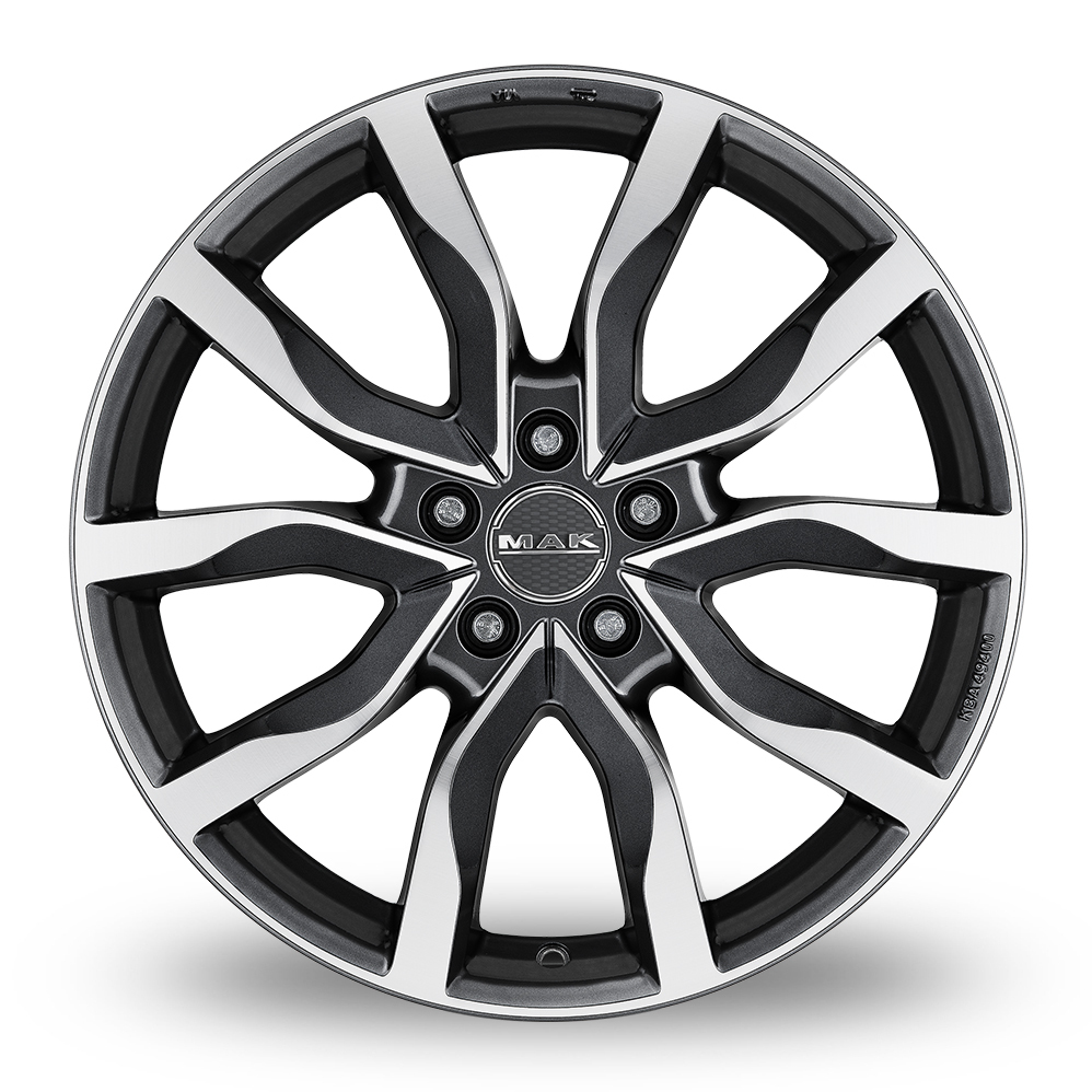 20" MAK Highlands Gunmetal Mirror Alloy Wheels