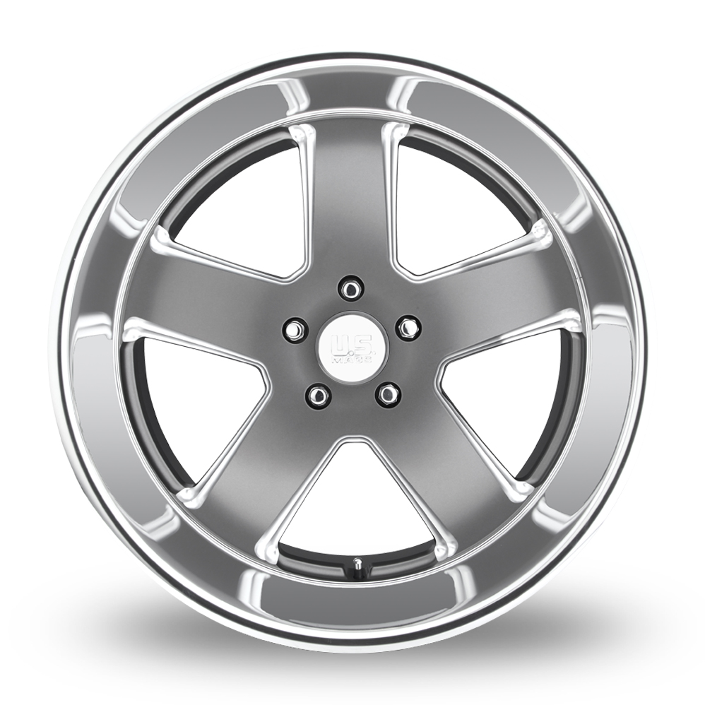 22" US Mags U118 Hustler Matt Gunmetal Alloy Wheels