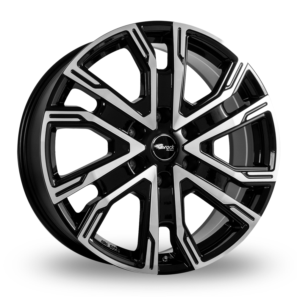 Brock MMDA08 Gloss Black Polished Alloy Wheels