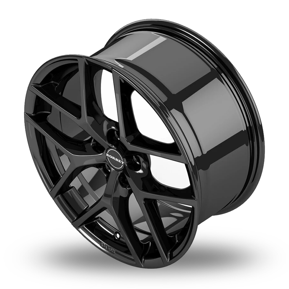17" Borbet Y Gloss Black Alloy Wheels