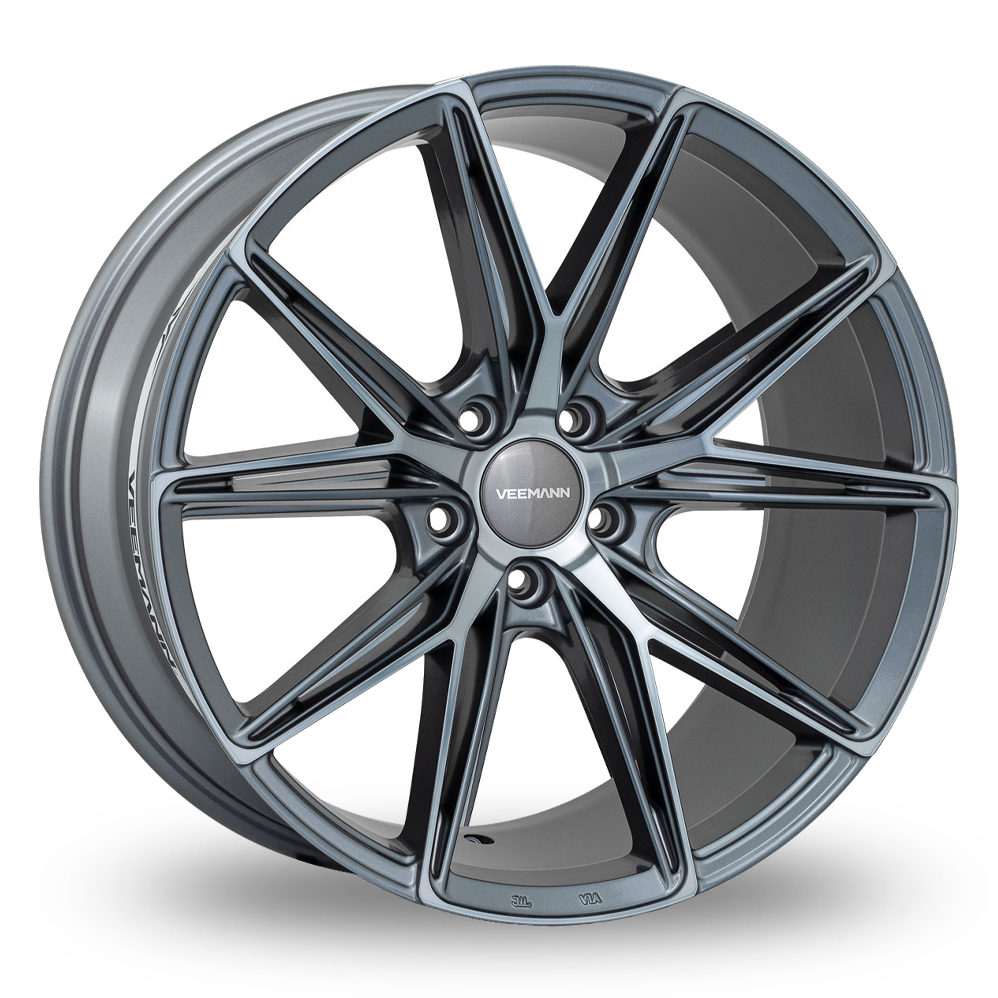 VEEMANN V-FS49 Graphite Smoke Machined Alloy Wheels