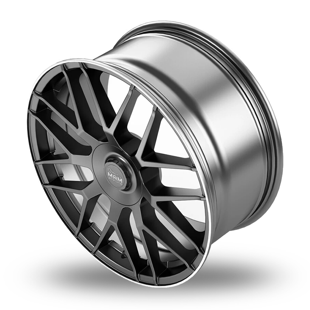 19" MAM GT1 Palladium Lip Polished Alloy Wheels