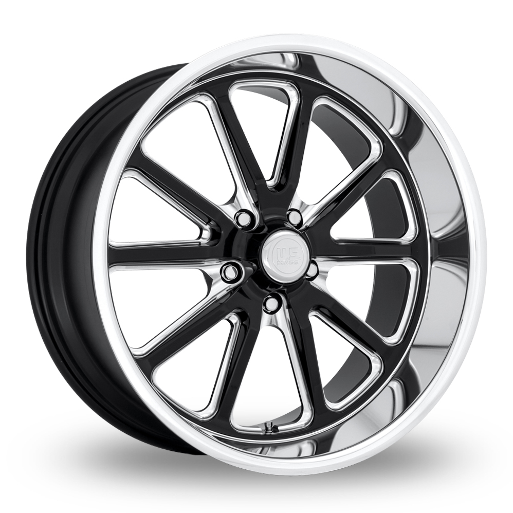 US Mags U117 Rambler (USA Warehouse) Gloss Black Milled Alloy Wheels