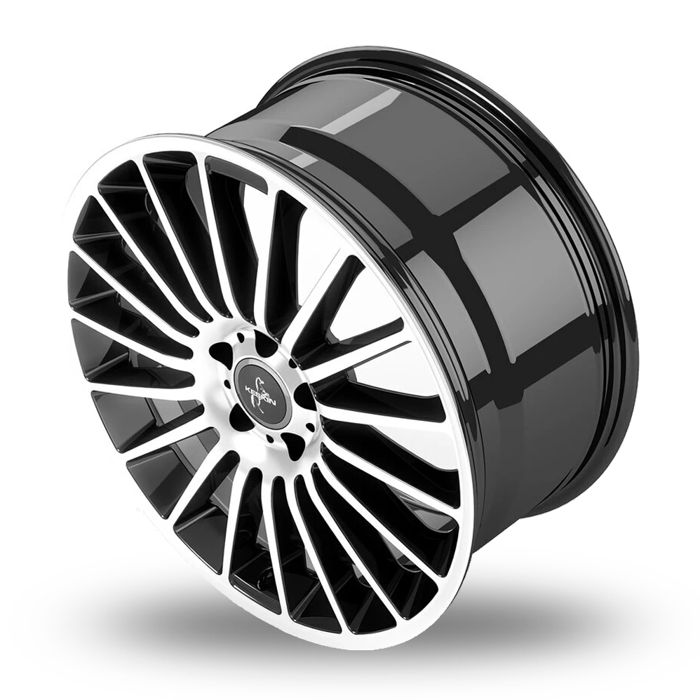 19" Keskin Tuning KT15 Black Polished Alloy Wheels