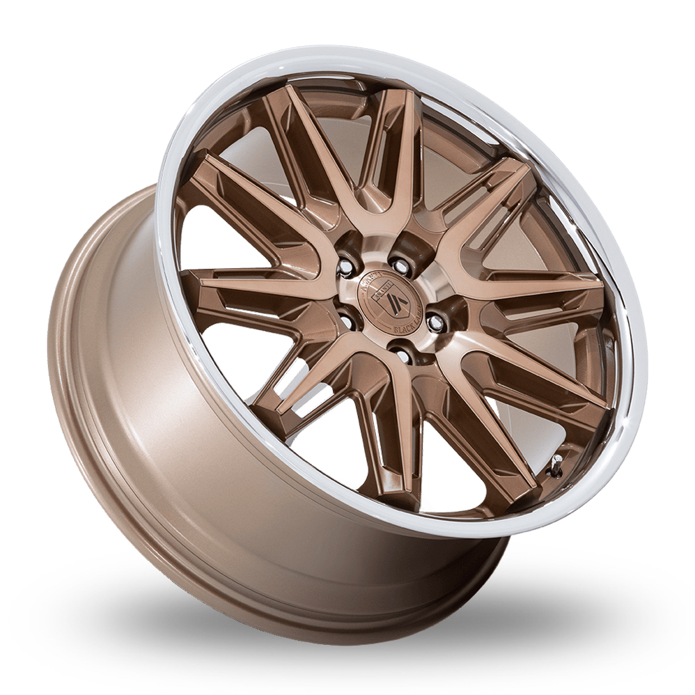 20" Asanti Black AB047 Imperator (USA Warehouse) Bronze Machined With Stainless Steel Lip Alloy Wheels