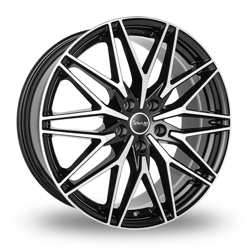 Avus Racing AC-MB6 Black Polished Alloy Wheels