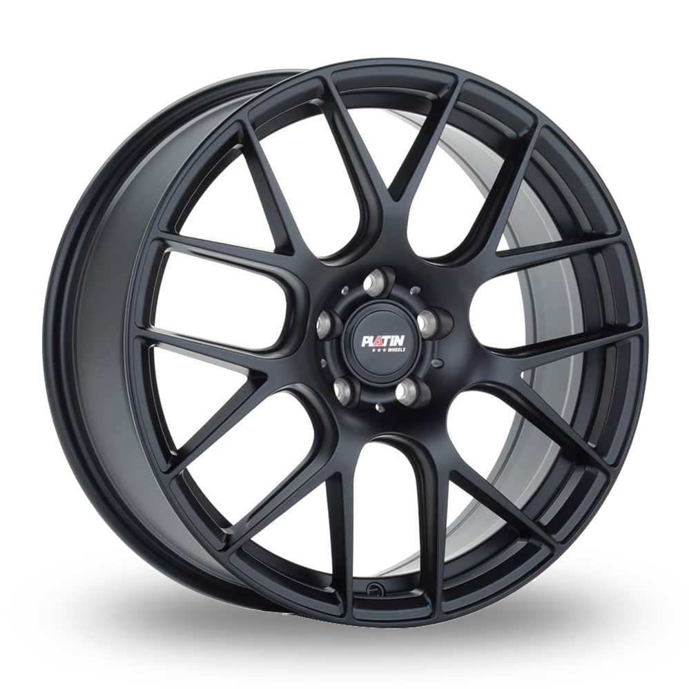 20" Platin P 91 Matt Black Alloy Wheels