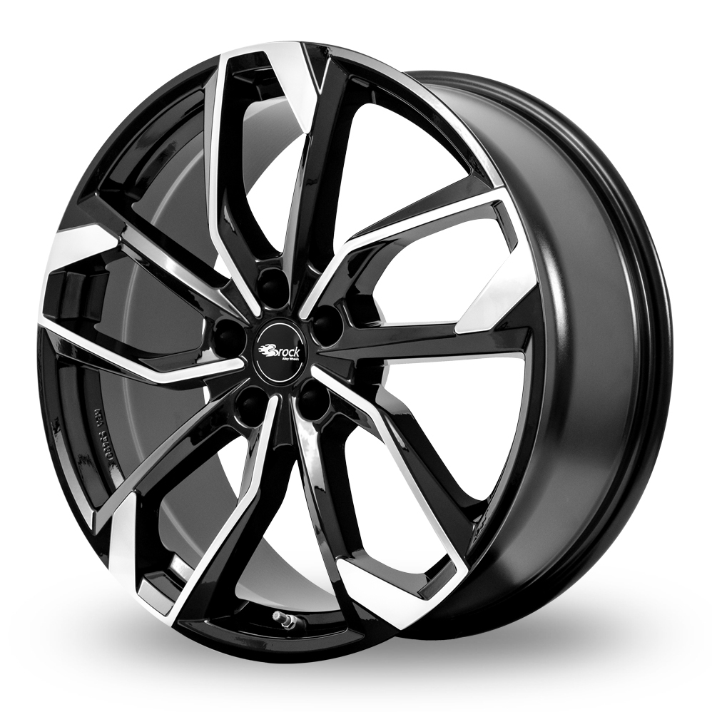 18" RC Design RC34 Gloss Black Polished Alloy Wheels