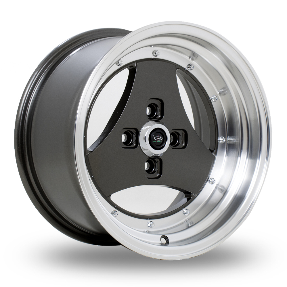 Rota Triad Gunmetal Polished Lip Alloy Wheels
