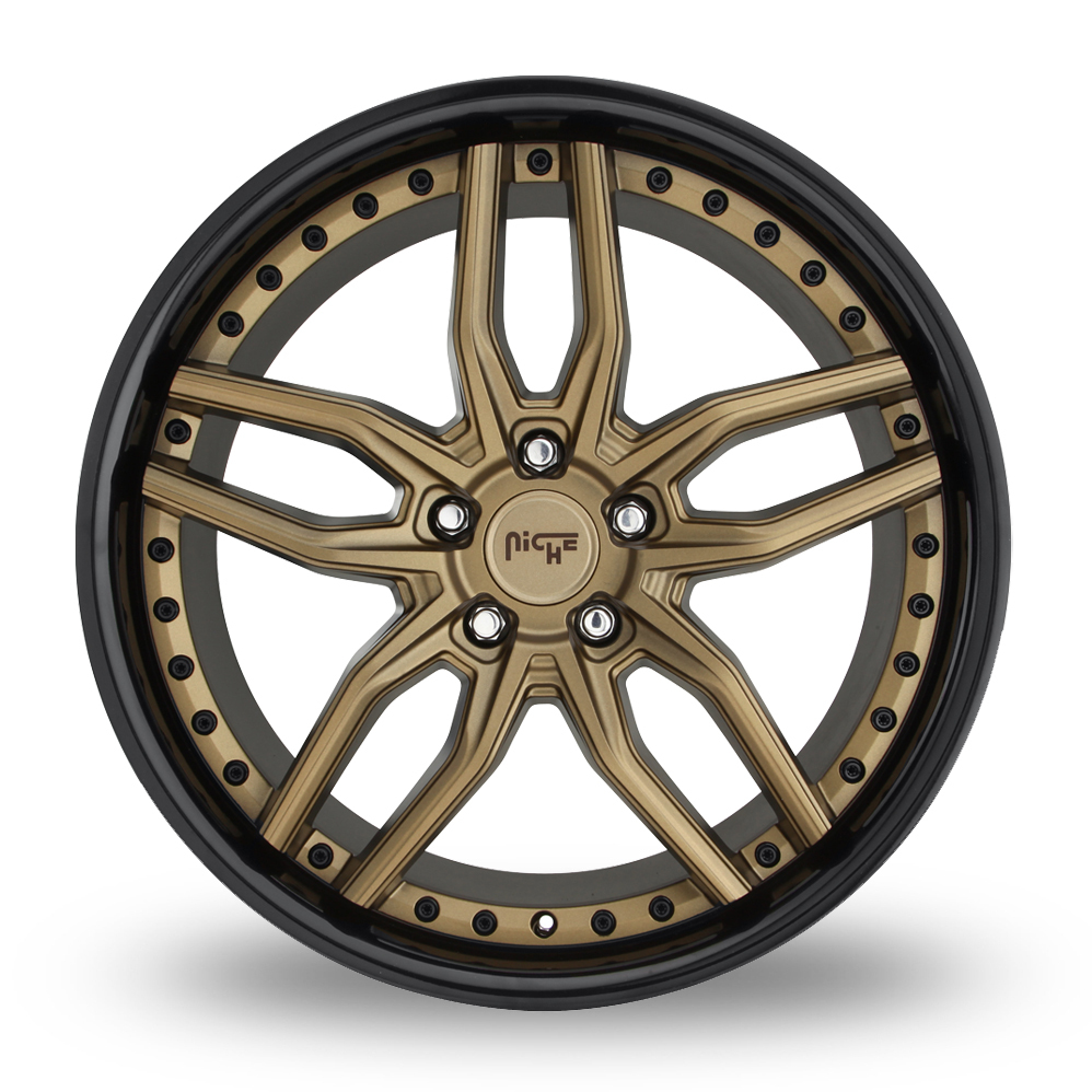 19" Niche M195 Methos Matt Bronze Black Bead Ring Alloy Wheels