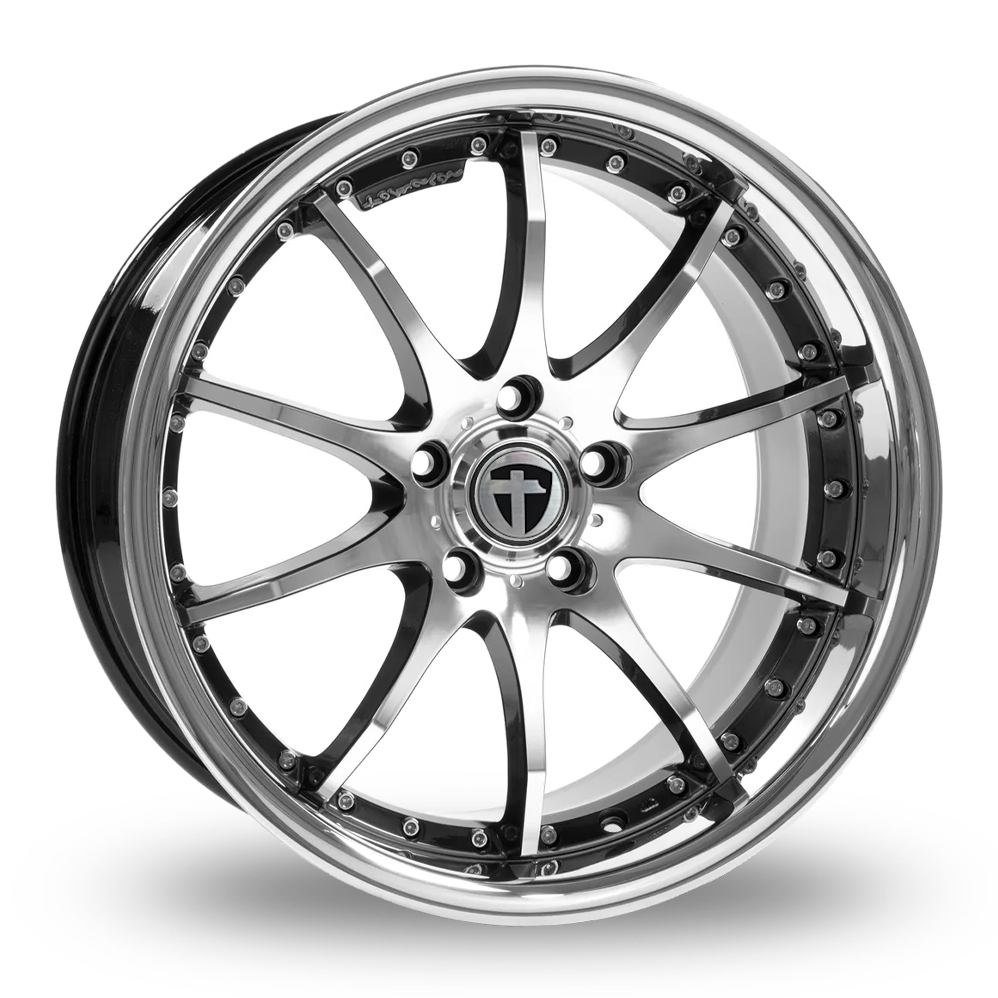 Tomason TN8 Hyper Black Polished Alloy Wheels