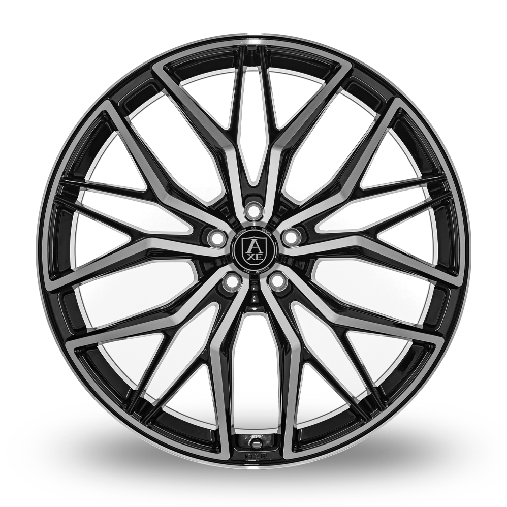 20" Axe EX55 Gloss Black Polished Alloy Wheels
