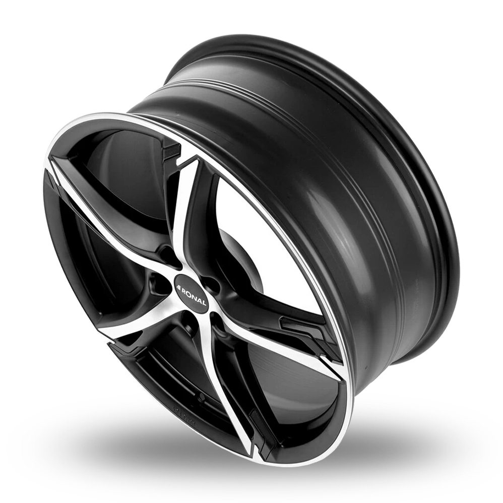 17" Ronal R62 Matt Black Polished Alloy Wheels