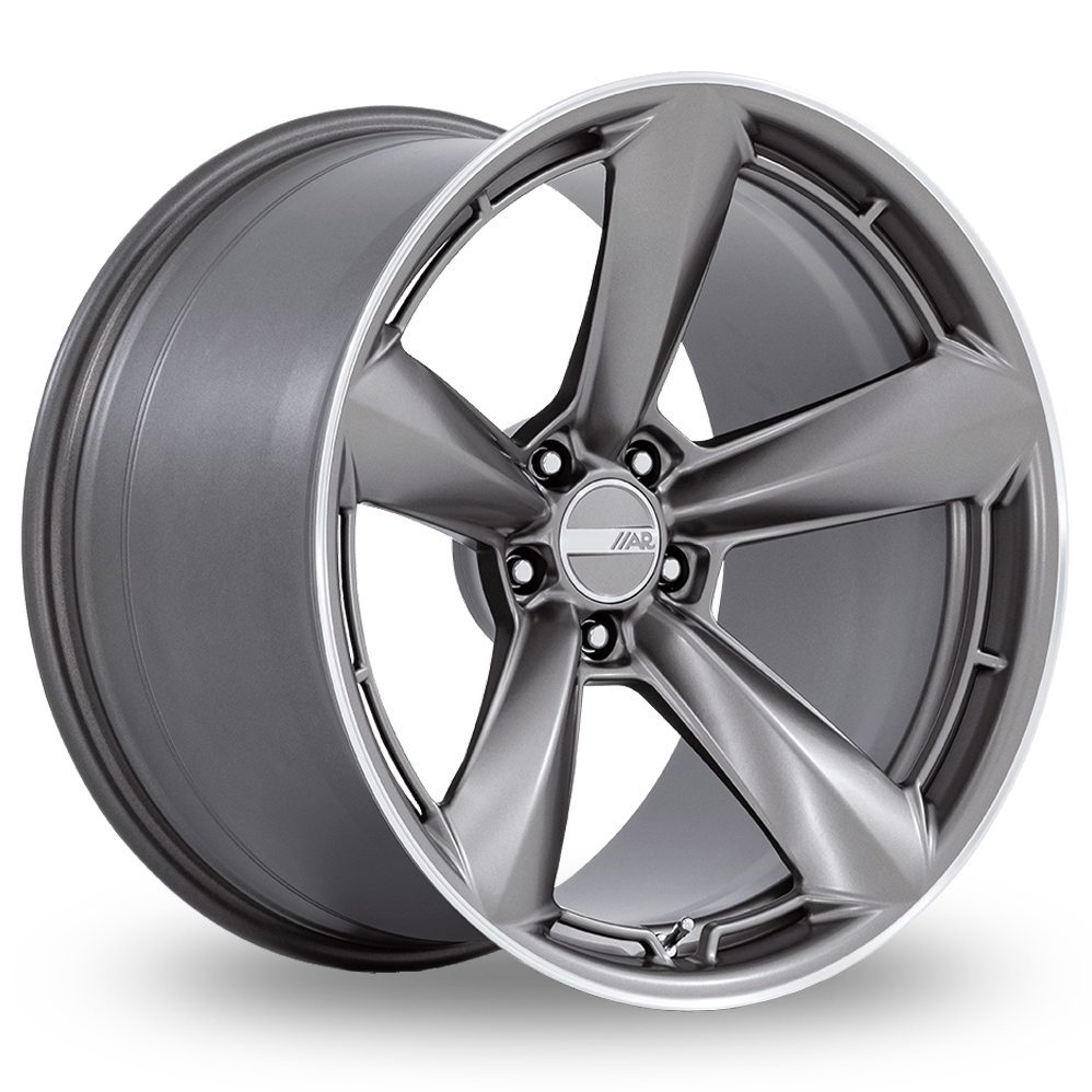American Racing TTF Matte Anthracite With Machined Lip Alloy Wheels