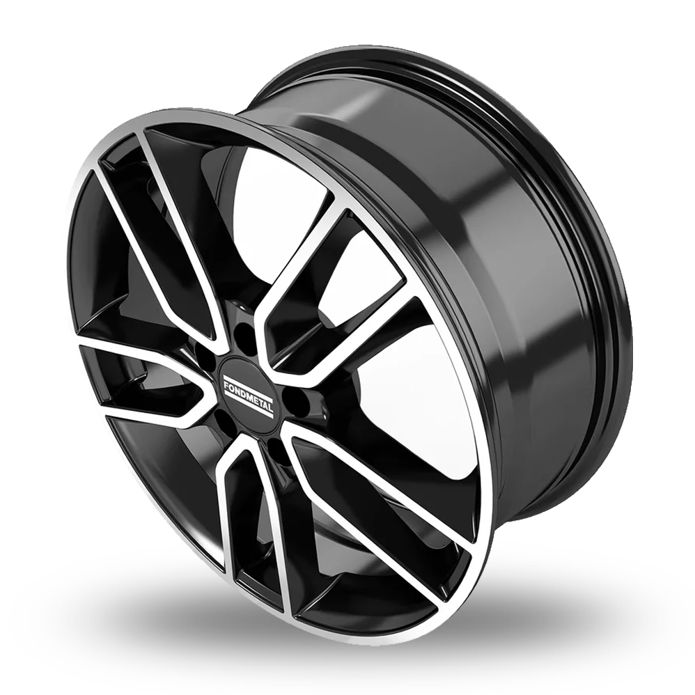 16" Fondmetal Koros Gloss Black Machined Alloy Wheels