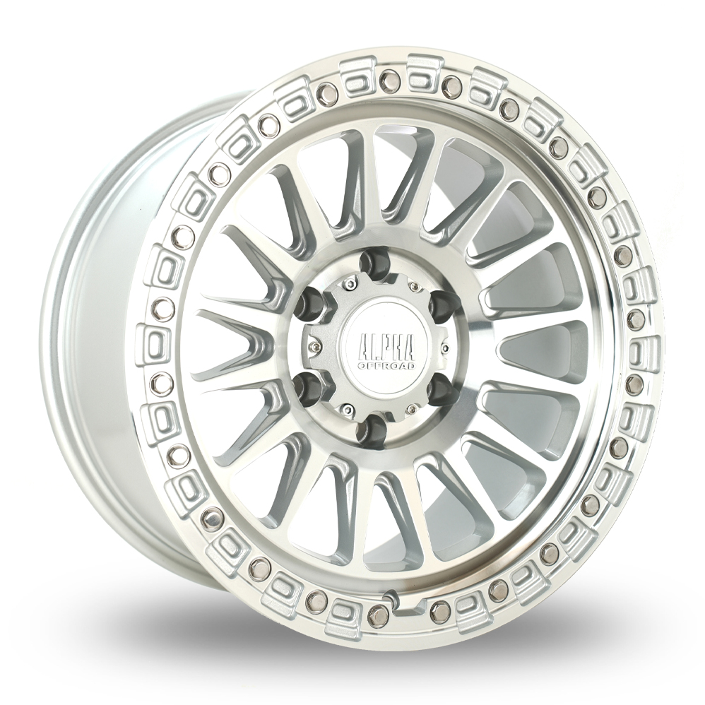 Alpha Off-Road Combat Silver Polished Alloy Wheels