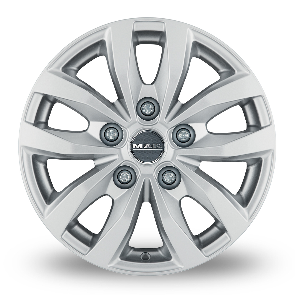 15" MAK LOAD5 Silver Alloy Wheels