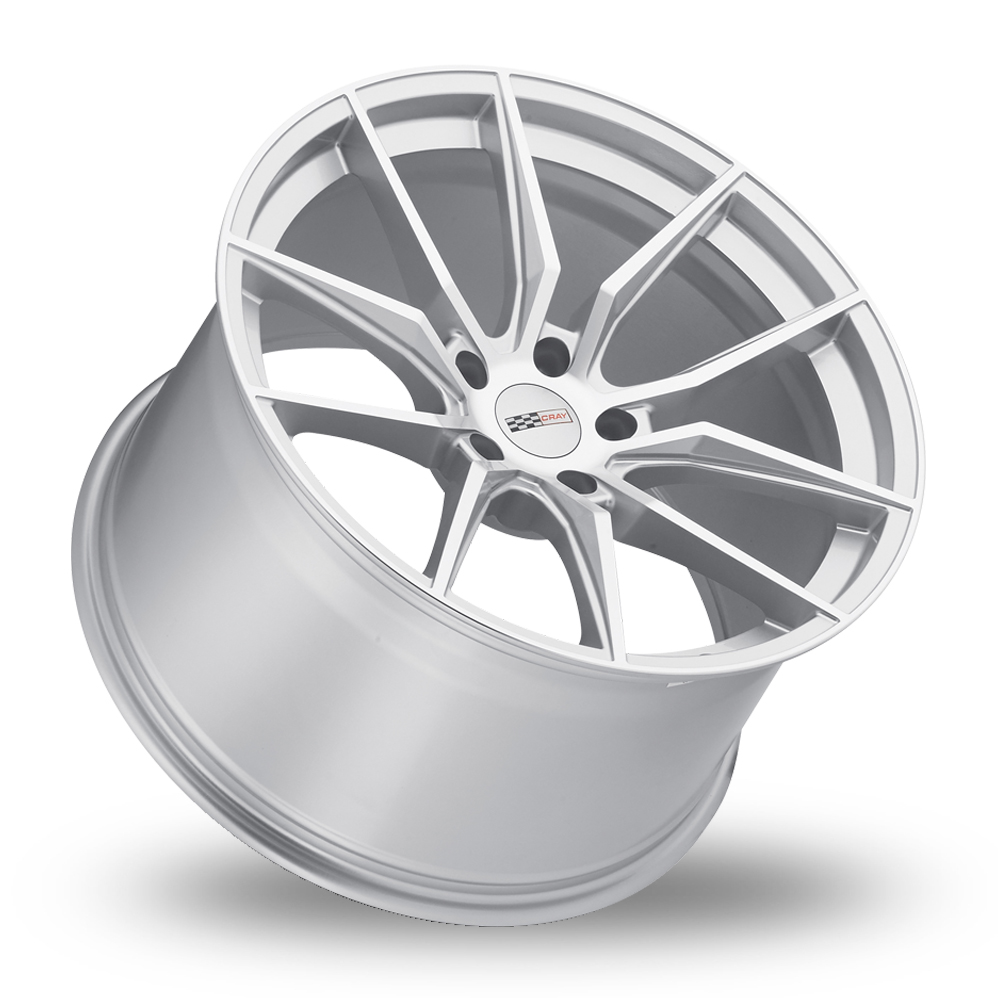 20" Cray Spider Silver With Mirror Cut Face Alloy Wheels