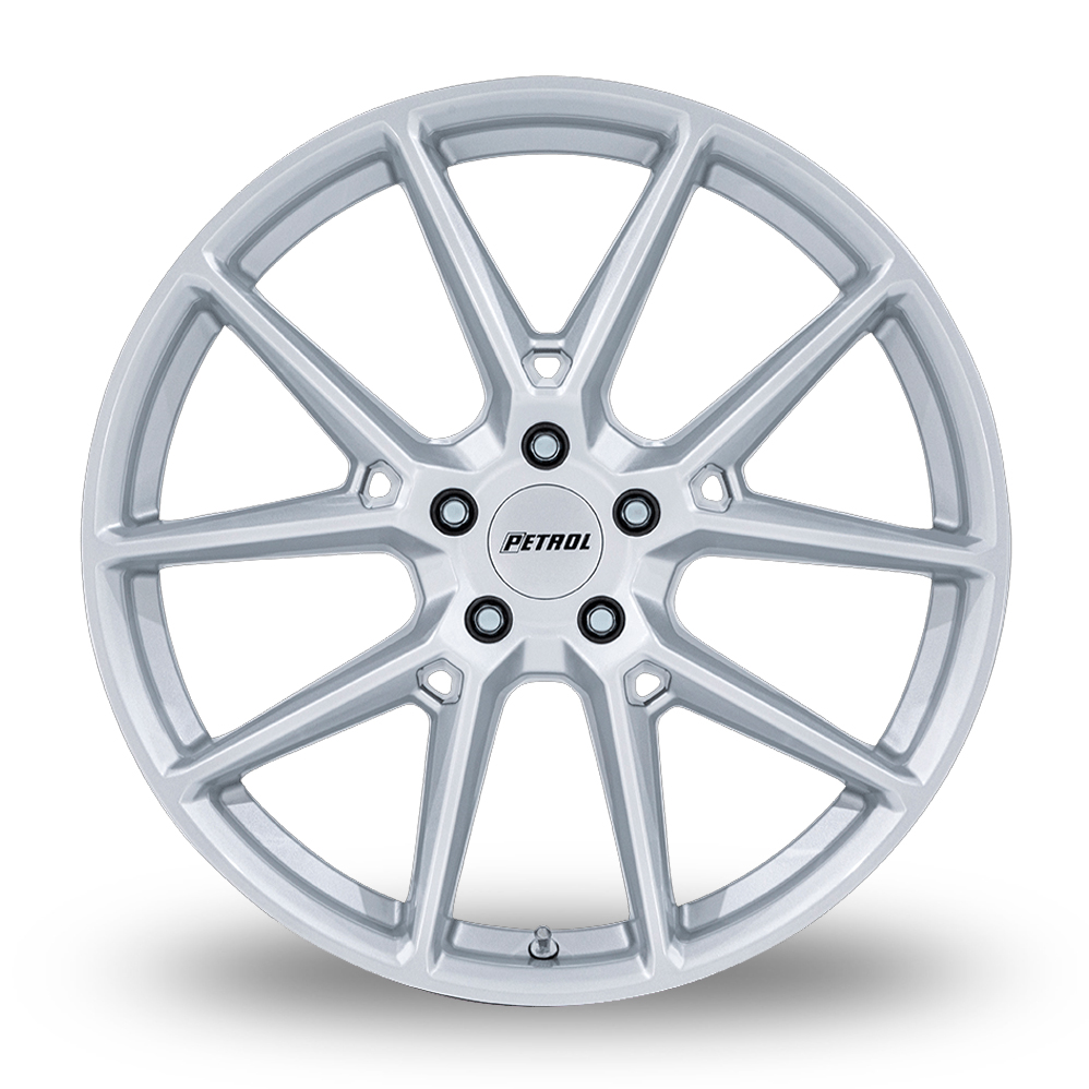 18" Petrol PE002 P1E Gloss Silver Alloy Wheels