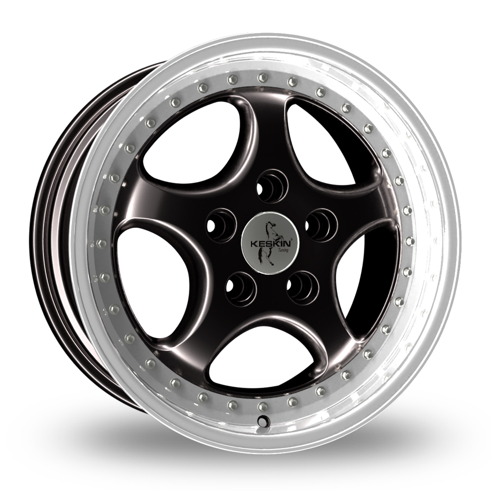 Keskin Tuning KT2 Black Polished Lip Alloy Wheels
