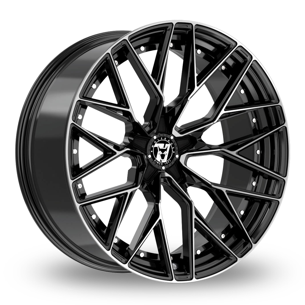 Wolfrace 71 Wolfsburg GTR Gloss Raven Black Polished Alloy Wheels