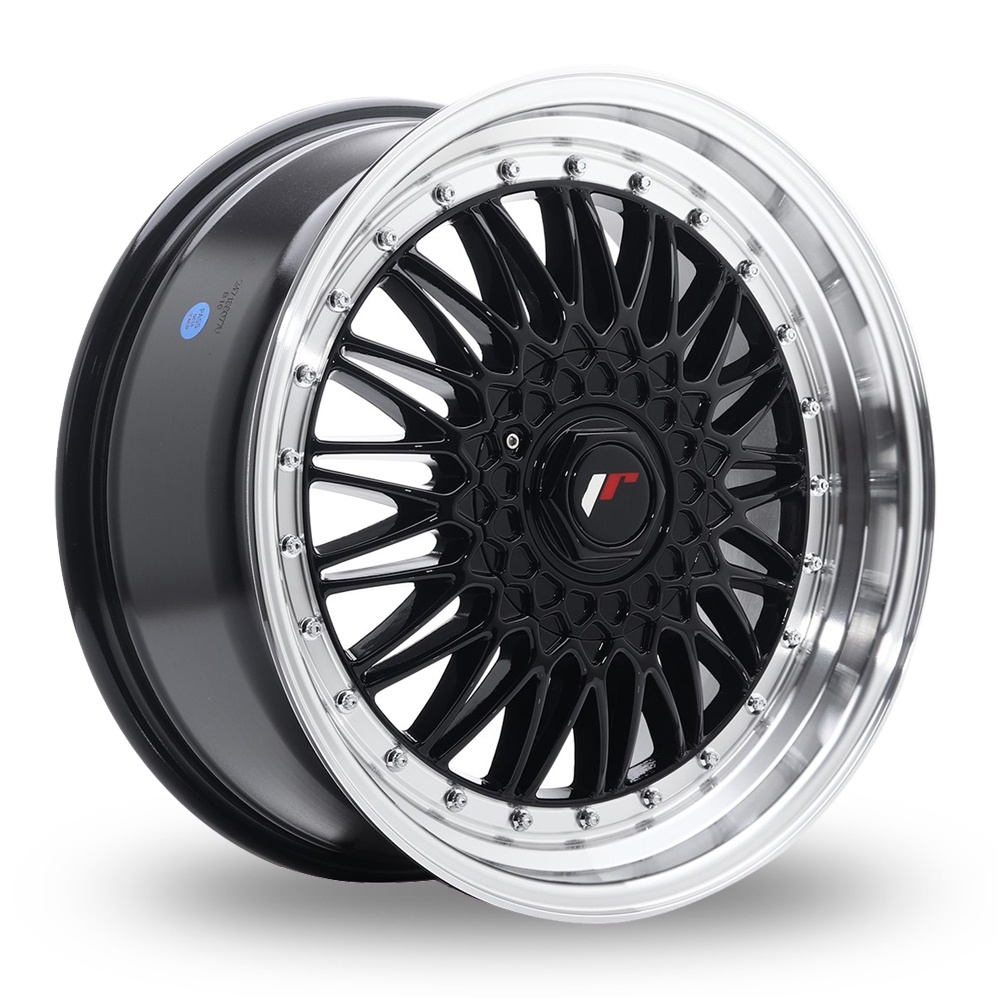 Japan Racing JR9 (8x18) (Custom Fitment) Gloss Black Machined Lip Alloy Wheels