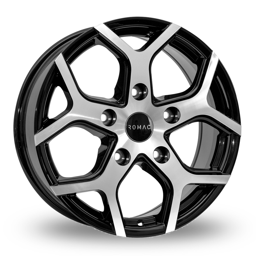 Romac Cobra Gloss Black Polished Alloy Wheels