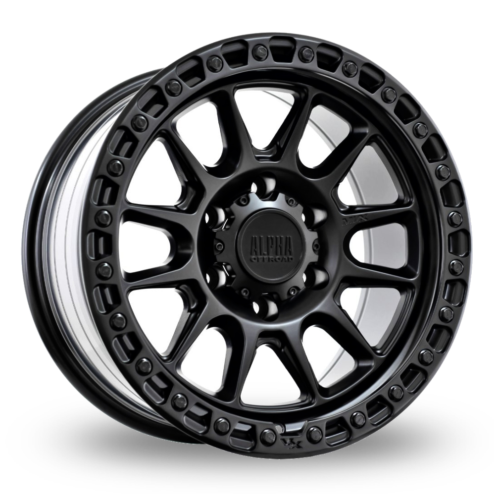 Alpha Off-Road Podium Satin Black Alloy Wheels