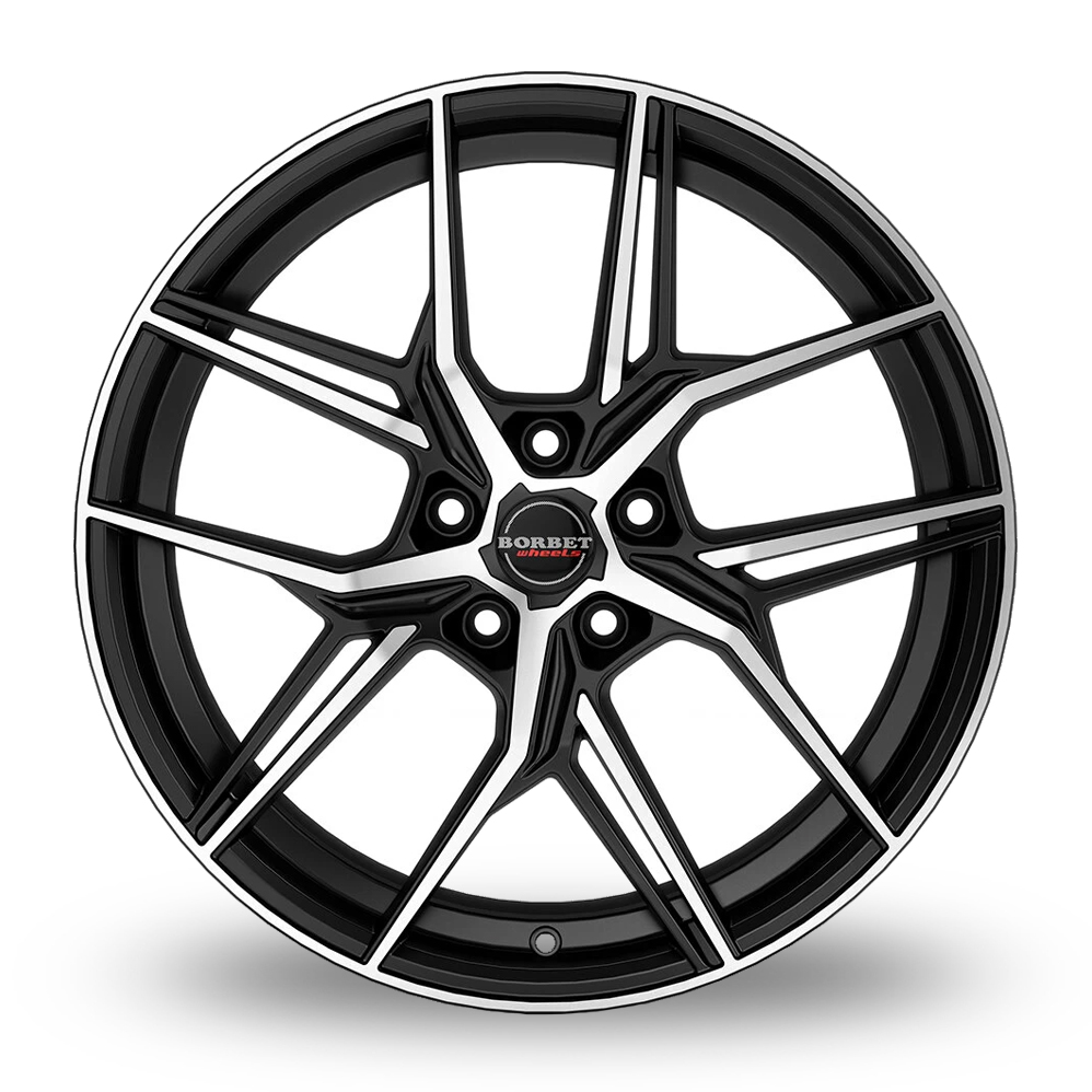 19" Borbet QX Matt Black Polished Alloy Wheels