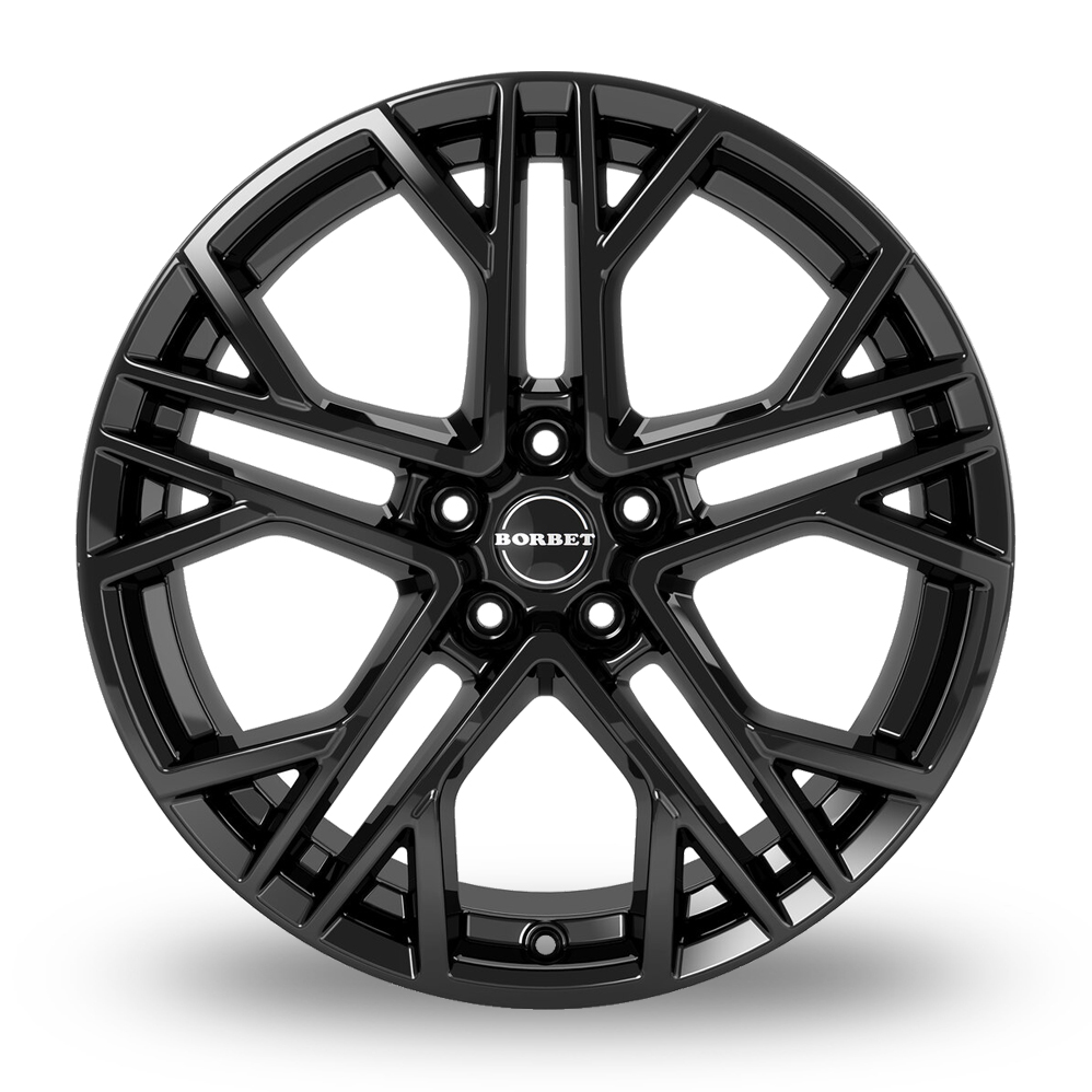 19" Borbet XV Gloss Black Alloy Wheels