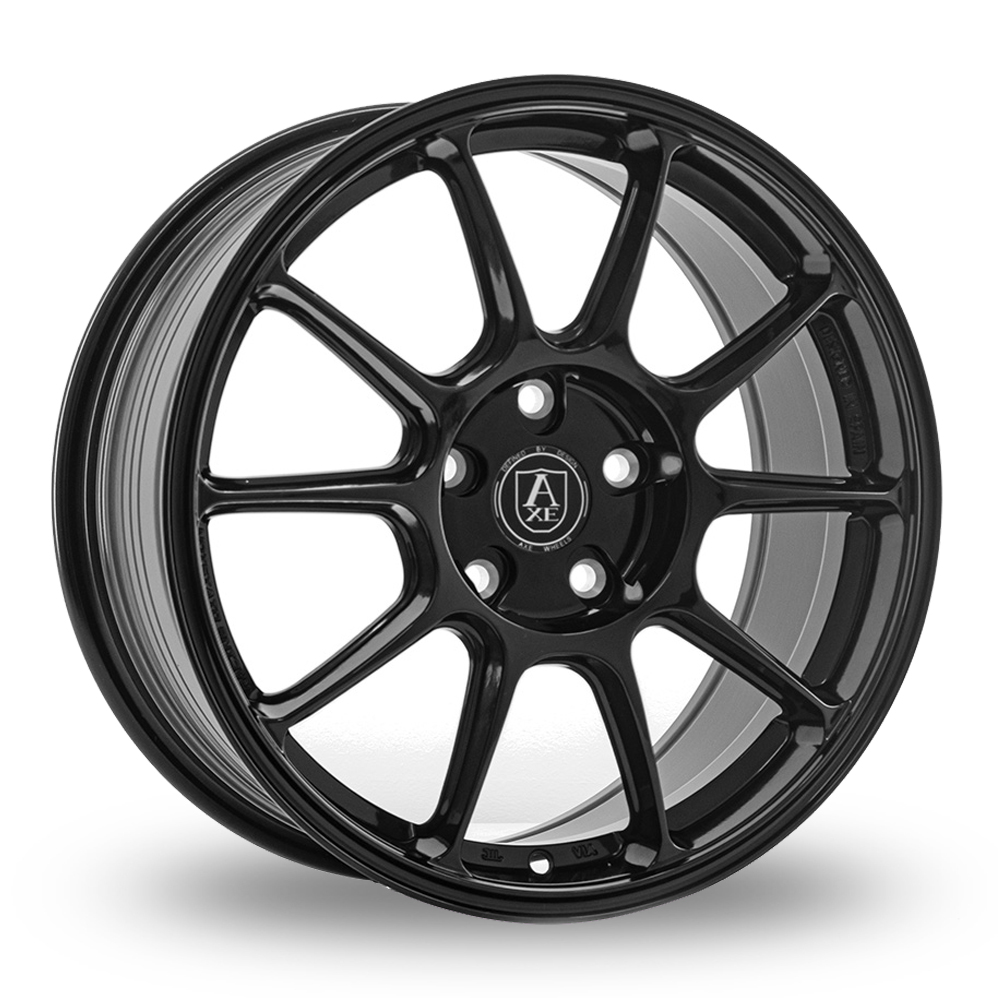 7.5x17 5x112 ET40 AXE EX46 (Gloss Black) (72.6cb) (690kg Load) Alloy Wheels