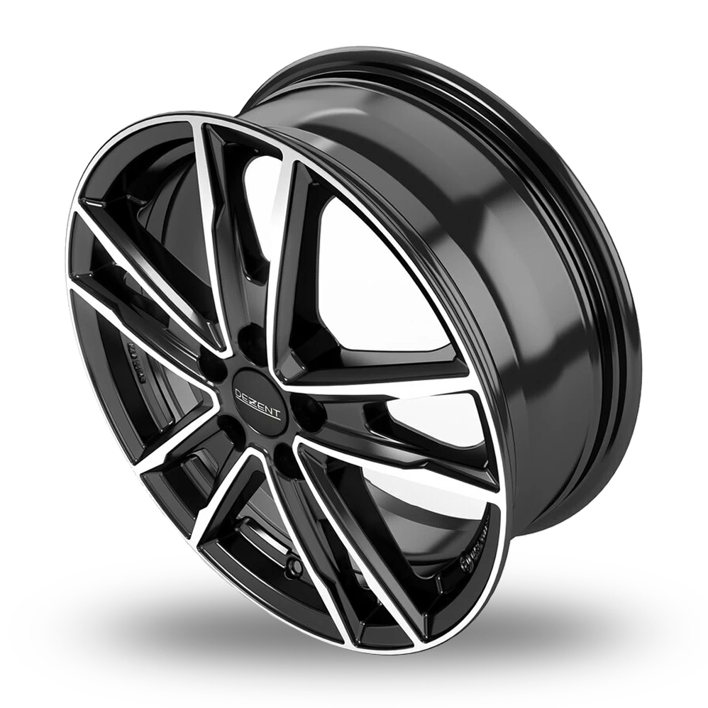 19" Dezent KF Black Polished Alloy Wheels