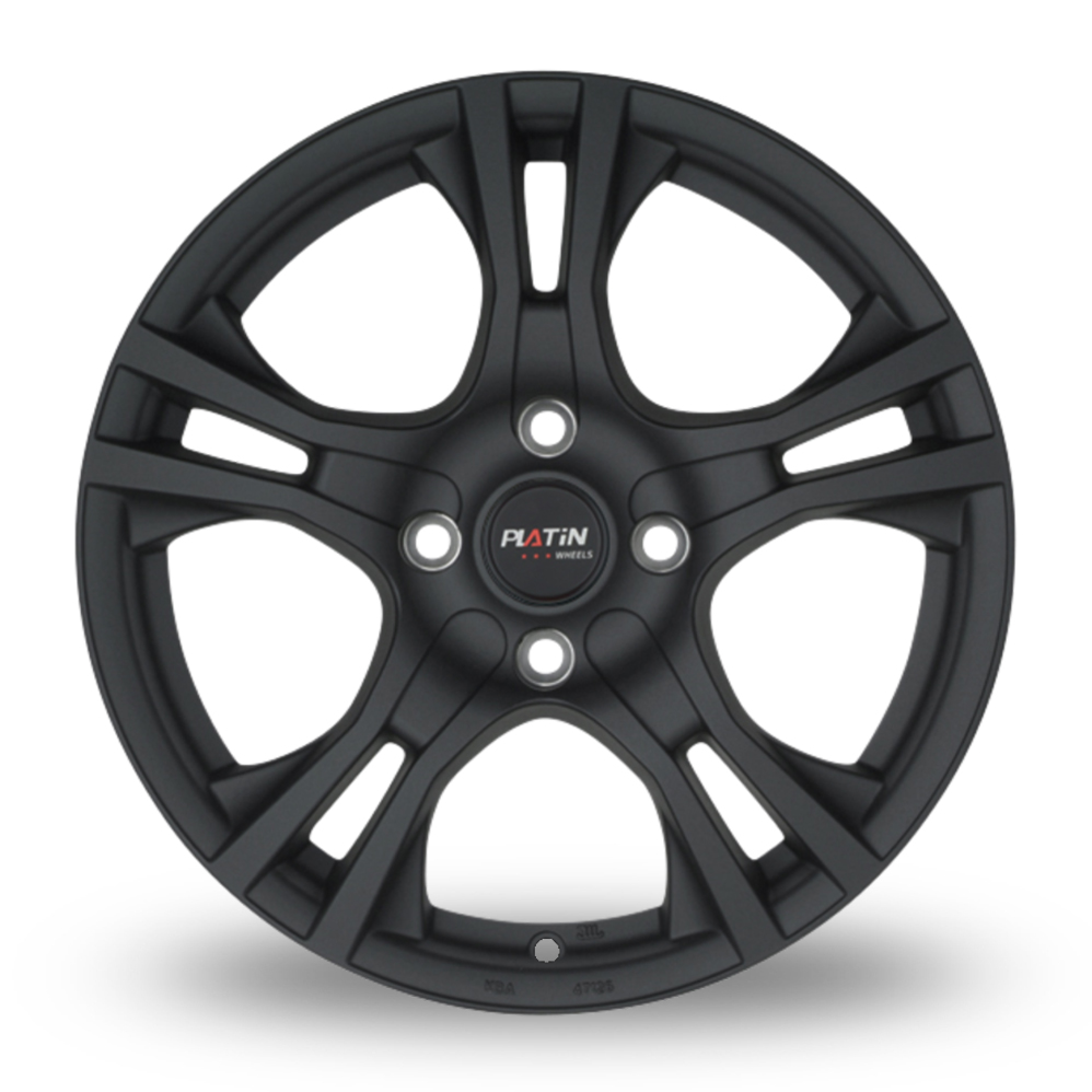16" Platin P 53 Matt Black Alloy Wheels