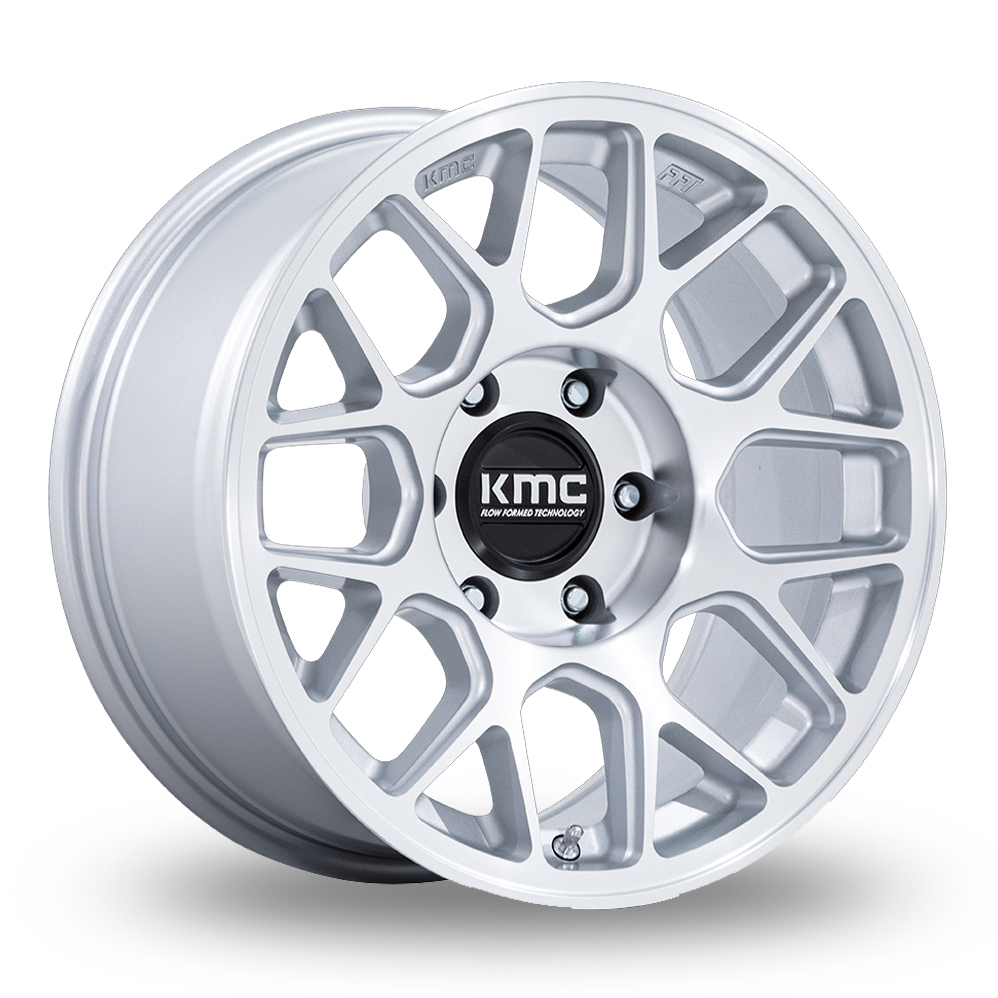 KMC KM730 Hatchet (USA Warehouse) Gloss Silver With Machined Face Alloy Wheels
