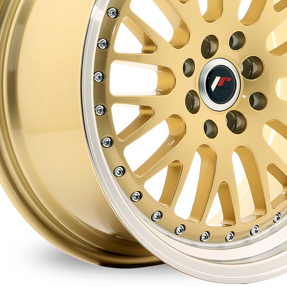 17" Japan Racing JR10 (8x17) Gold Machined Lip Alloy Wheels