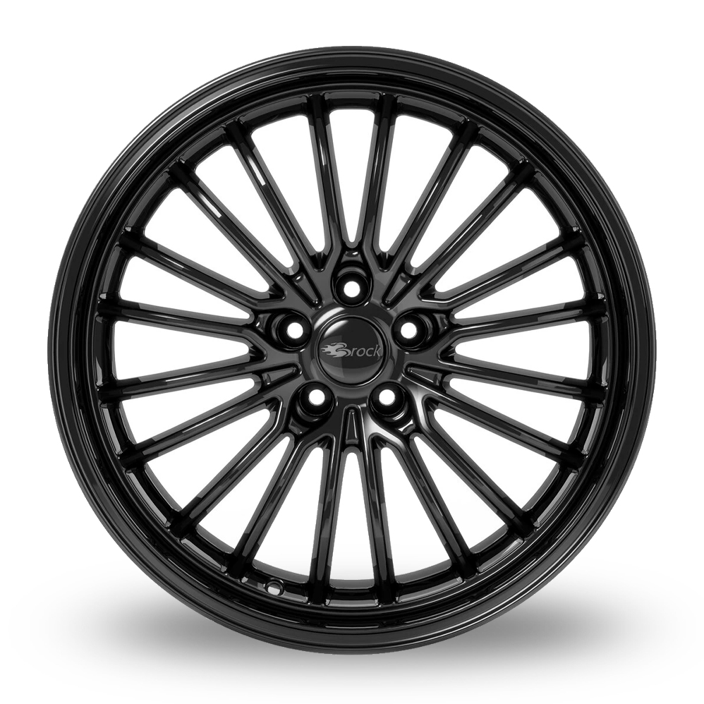 19" Brock B24 GP Gloss Black Alloy Wheels