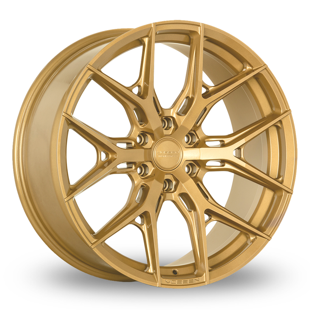 Vossen HF6-4 (9.5x20) (Deep Concave) Satin Gold Alloy Wheels
