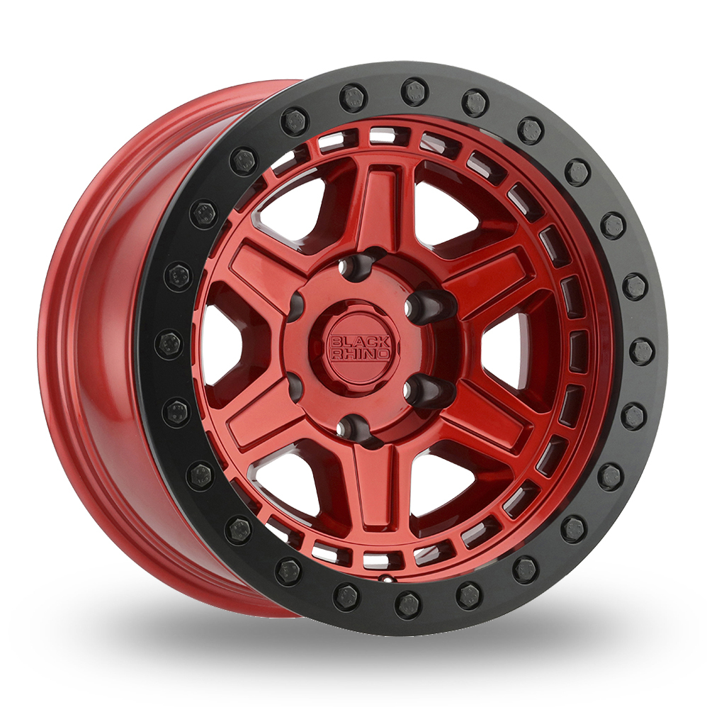 Black Rhino Reno (USA Warehouse) Candy Red With Black Ring & Bolts Alloy Wheels