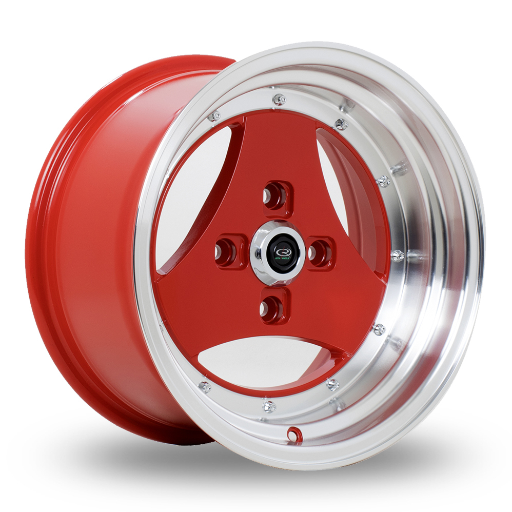 Rota Triad Red Polished Lip Alloy Wheels
