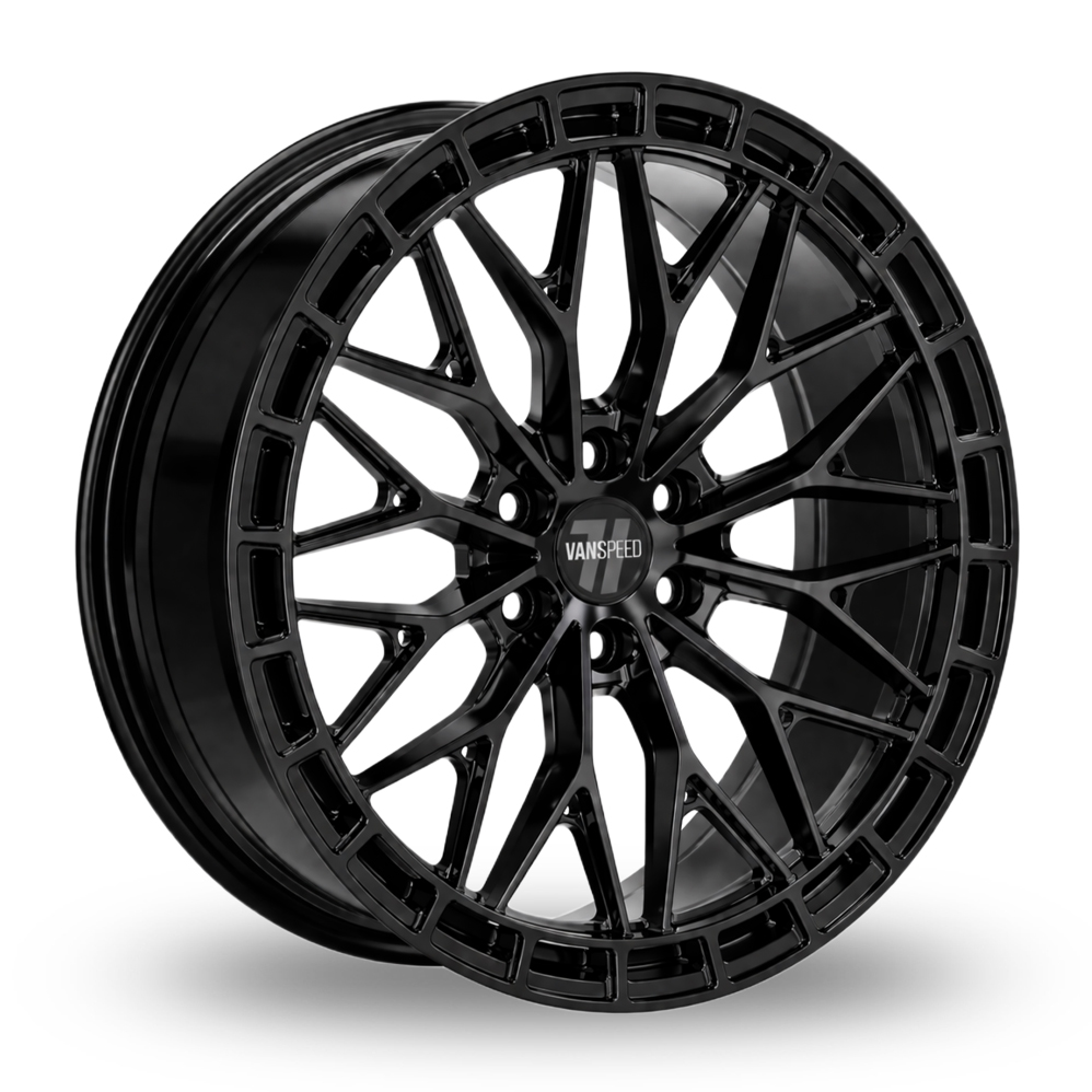 Wolfrace Vanspeed Bayern V7 Gloss Raven Black Alloy Wheels
