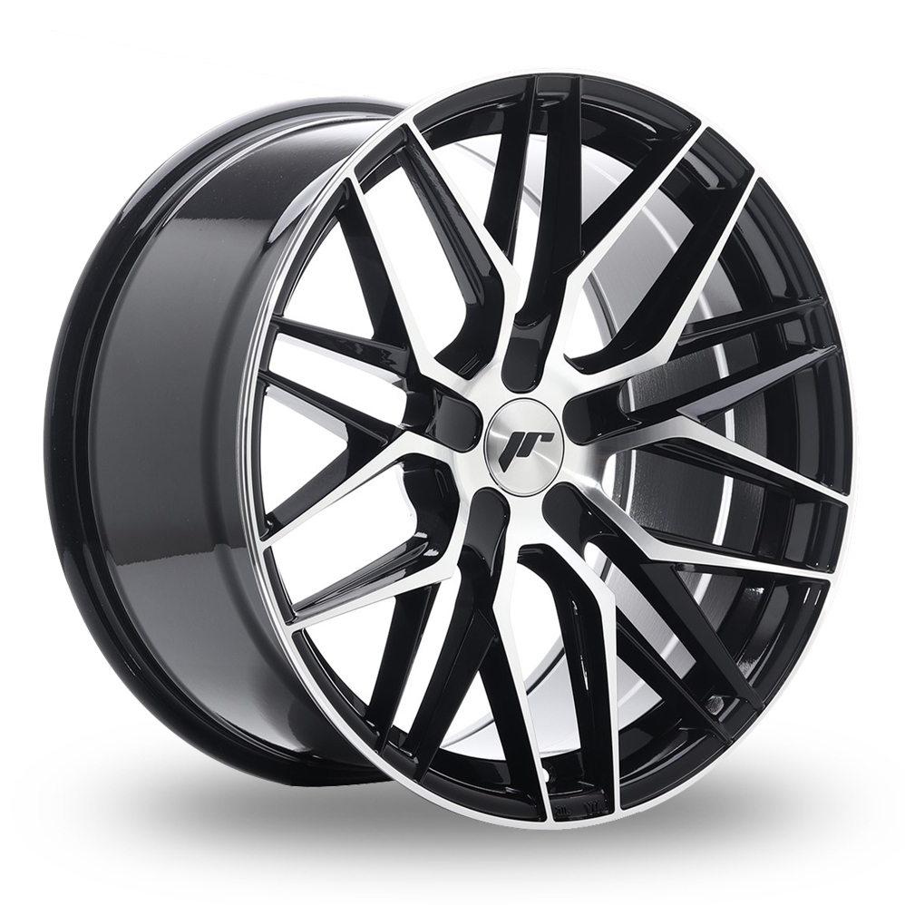 Japan Racing JR28 (9.5x19) (Custom Fitment) Gloss Black Machined Alloy Wheels