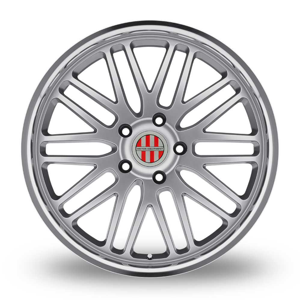 18" Victor Equipment Lemans Hyper Silver With Mirror Cut Lip Alloy Wheels
