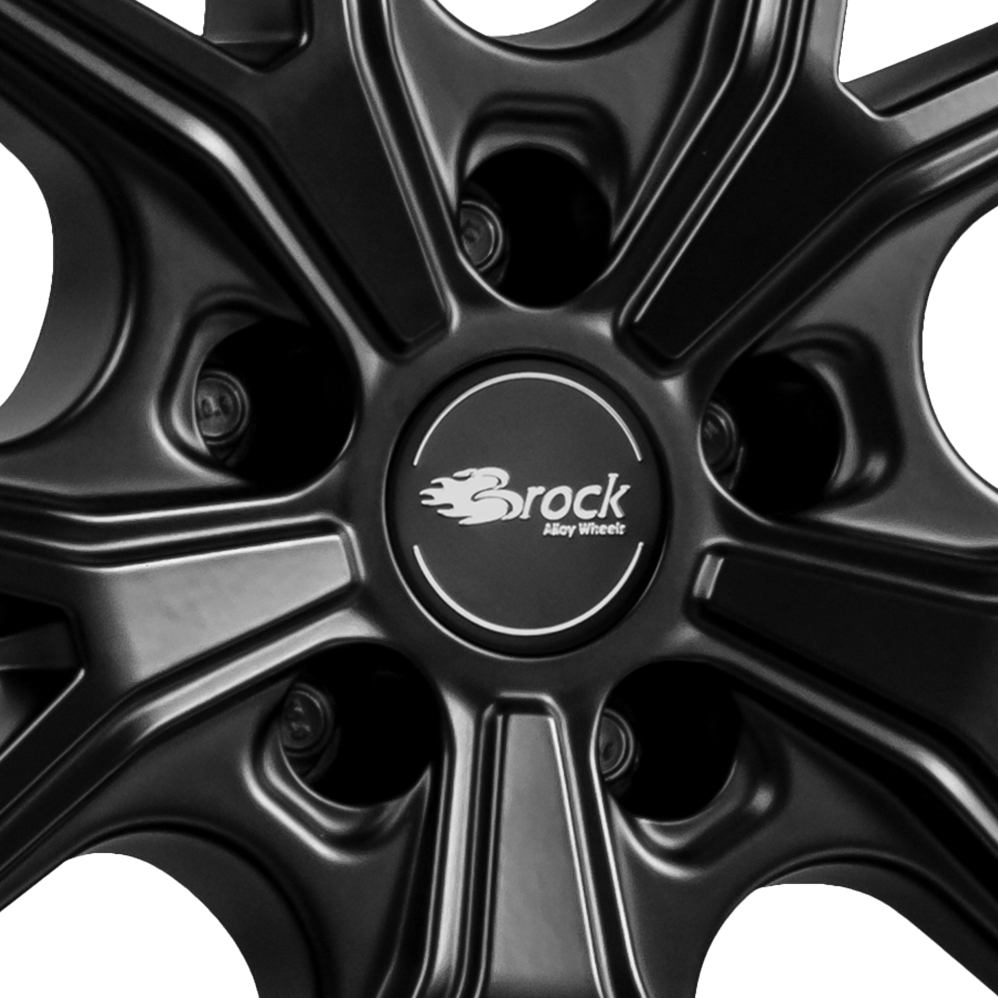 19" Brock B40 Satin Black Alloy Wheels