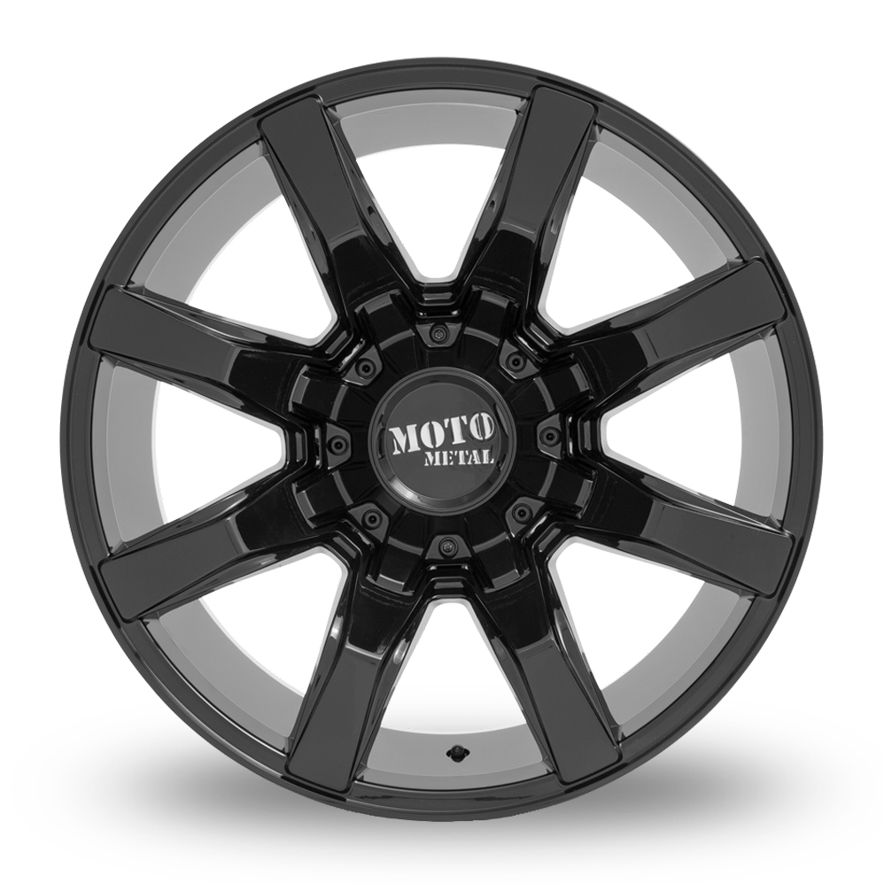 22" Moto Metal MO804 Spider Gloss Black Alloy Wheels