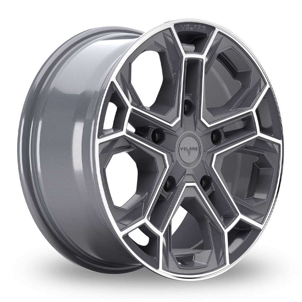 20" Velare VLR-ST Platinum Grey Polsihed Alloy Wheels